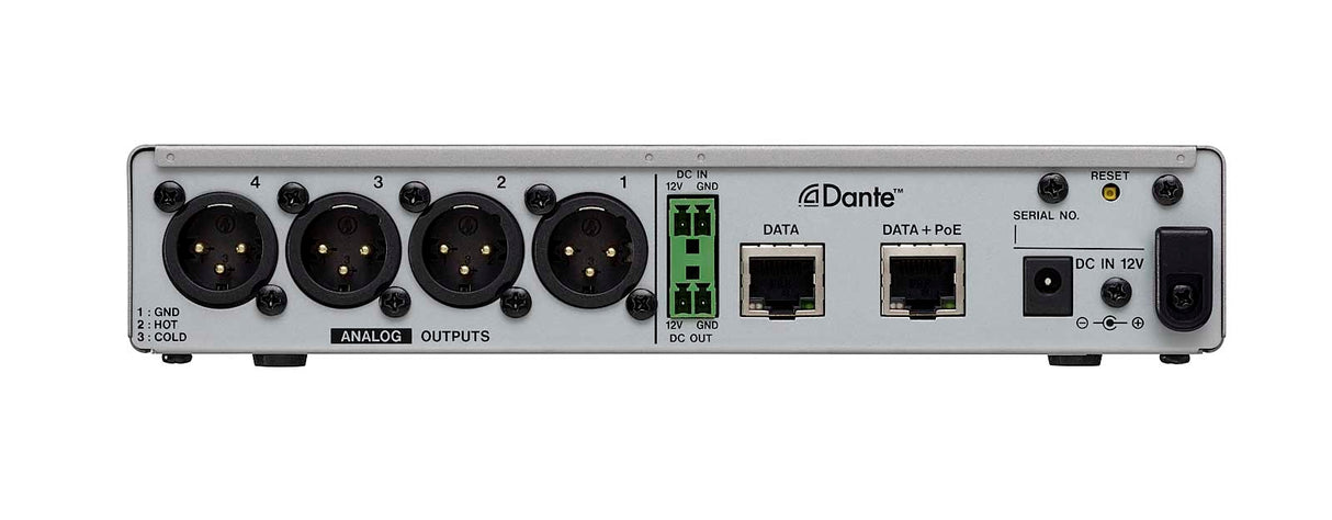 Tascam MM-4D IN Analog Dante converter 4 kanaler, XLR