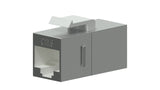 Keystone adapter Cat6 RJ45 til RJ45 skærmet, Sølv