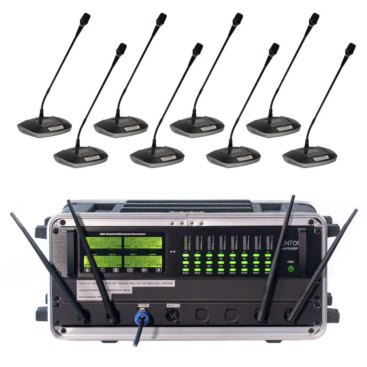 Renton Rack Wireless System (8 Conference Microphones)