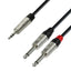 Y-split cable Minijack to 6.3mm Jack (1.5m)
