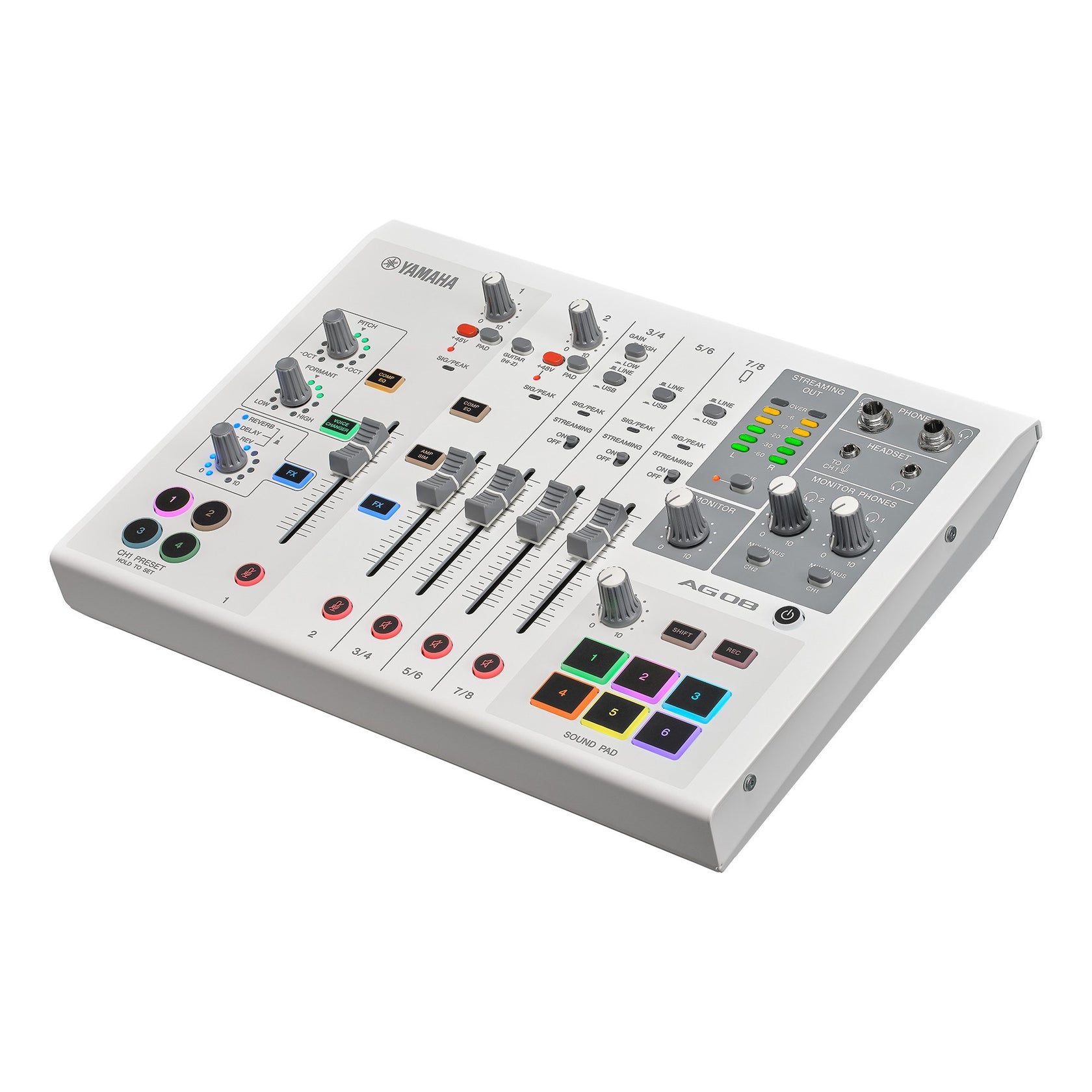 Yamaha AG08 - Live Streaming Mixer (White)