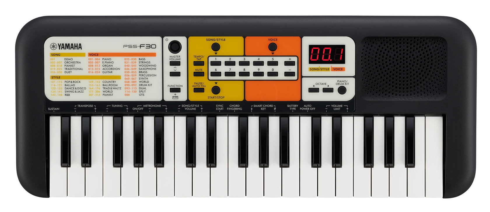 Yamaha PSS-F30 Children Keyboard (Black)