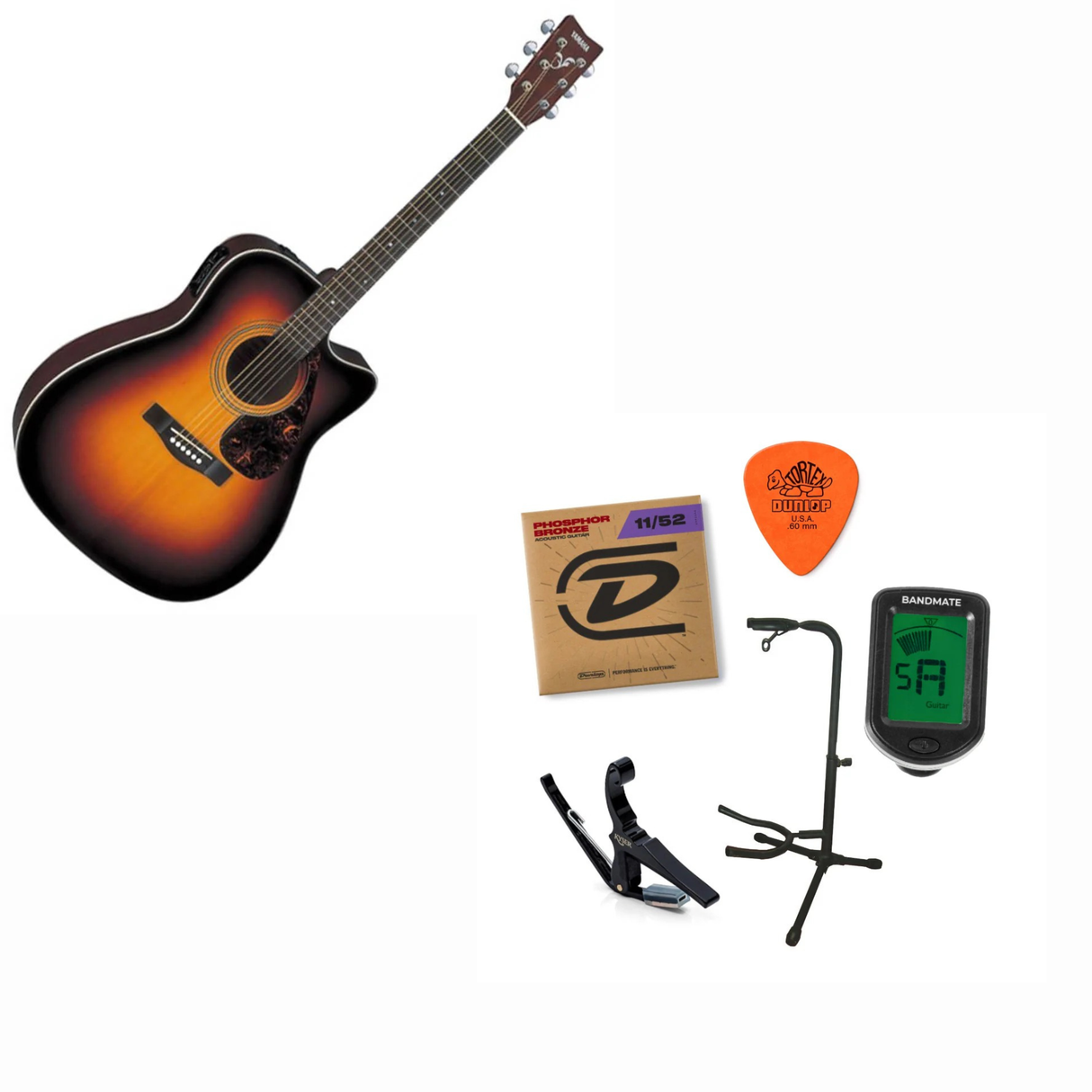 Yamaha FX370C Western Guitar - Tobacco Brown Sunburst