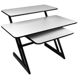 Studio desk with shelves and pull-out for keyboard (120 cm)
