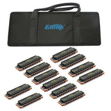Easttop Blues Harmonicas T008K - 12 pcs. bundle. C, G, A, D, E, F, Bb, B, F#, Eb, Ab and Db