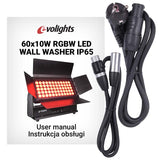 EVOLIGHTS 60x10W RGBW LED WALL WASHER outdoor lighting IP65