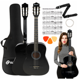 SUPRIMO CGS2 BK 4/4 classical guitar black for learning