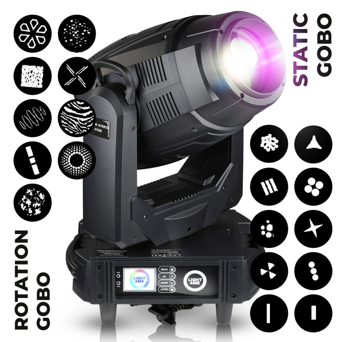 LIGHT4ME VENOM HYBRID 470W hybrid moving head