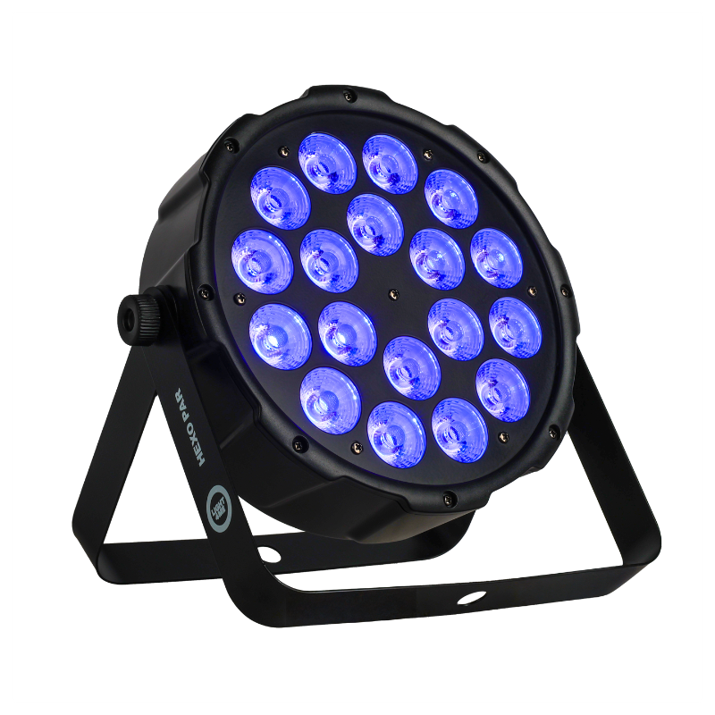 Light4Me Hexo PAR 18x12W RGBWA-UV LED PAR Spotlight