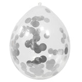 Balloons with Silver Confetti (30 cm - 4 pcs)