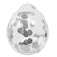 Balloons with Silver Confetti (30 cm - 4 pcs)