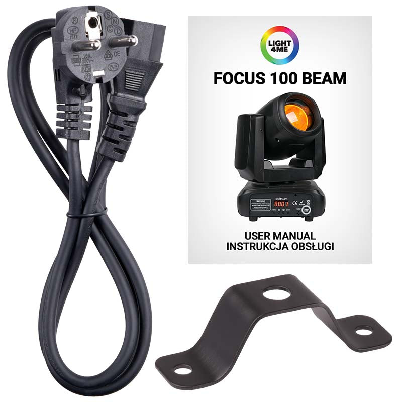 LIGHT4ME FOCUS 100 BEAM LED-bevægeligt hoved