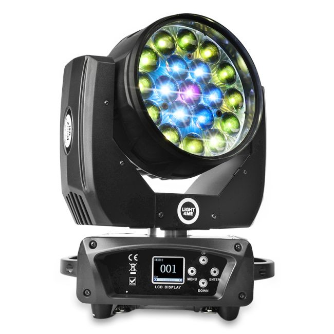 LIGHT4ME ZOOM WASH 19x15W RGBW LED moving head