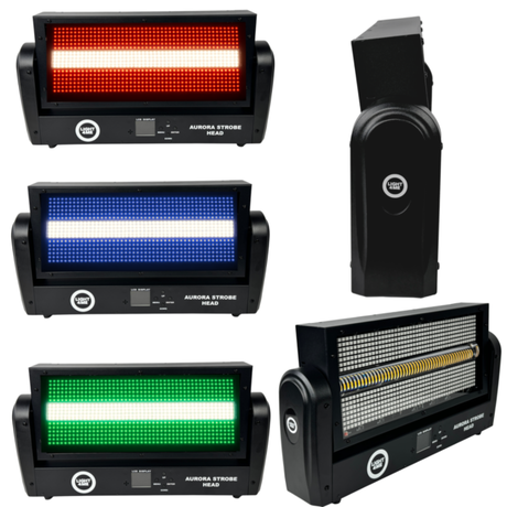 LIGHT4ME AURORA STROBE HEAD moving strobe stage