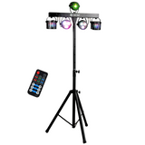 LIGHT4ME T-BAR LED PAR DERBY LASER Disco Light Multi-Effect Set