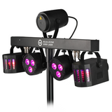 LIGHT4ME T-BAR LED PAR DERBY LASER Disco Light Multi-Effect Set