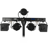 LIGHT4ME T-BAR LED PAR DERBY LASER Disco Light Multi-Effect Set