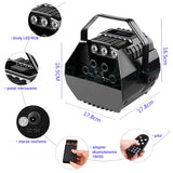 LIGHT4ME BM2 LED-boblemaskine med LED-fjernbetjening