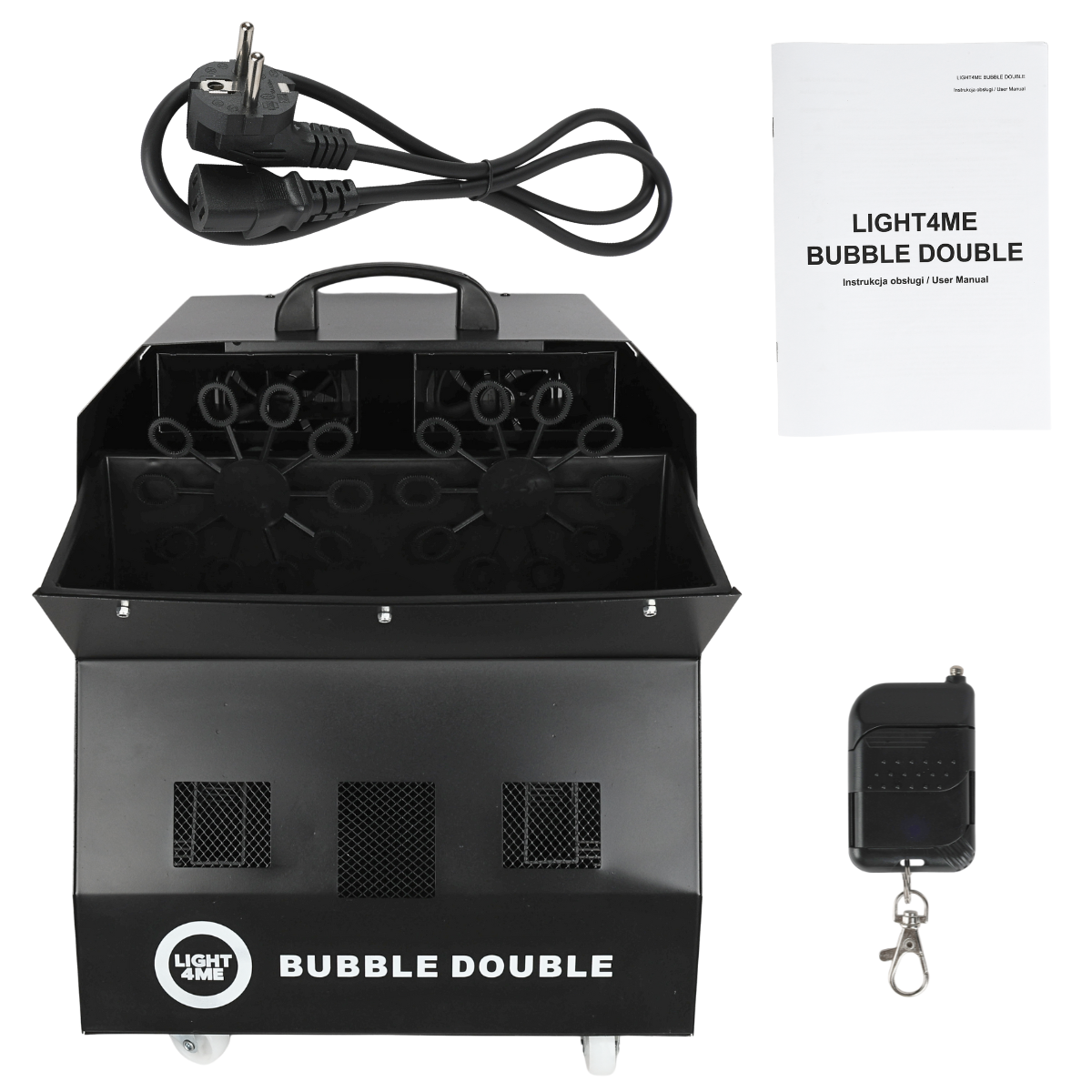 LIGHT4ME BUBBLE DOUBLE Bubble Machines 300W black