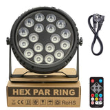 Light4Me Hex PAR Ring 18x6W RGBWA-UV
