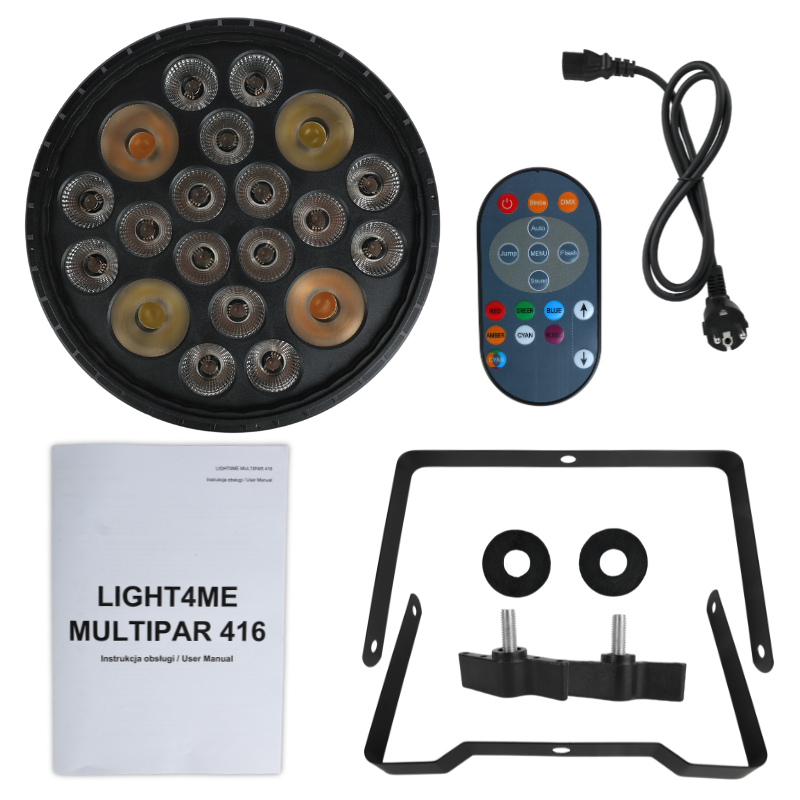 LIGHT4ME MULTIPAR 416 RGB-UV+WW/CW reflector stage