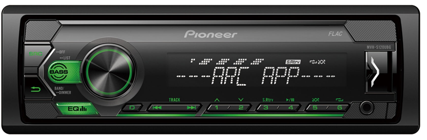 Pioneer MVH-S120UBG 1-DIN Car Stereo 