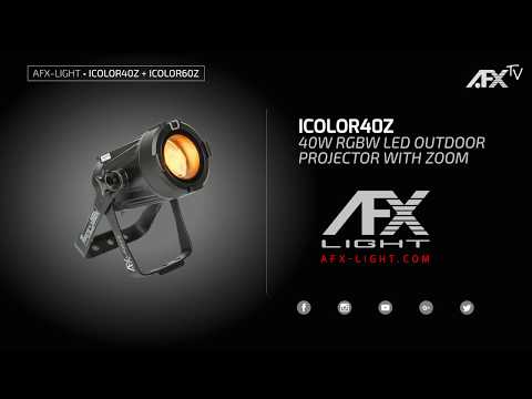 60W RGBW LED outdoor projector w. zoom