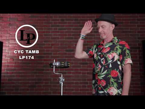 Latin Percussion tambourine Cyclops mountable - brass jingles, black (LP175)