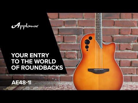 Applause E-Acoustic Guitars Super Shallow Cutaway - Honeyburst Satin (AE48-1I)