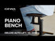 GEWA piano bench Autolift - Cover black synthetic leather