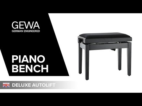 GEWA Deluxe Autolift piano bench - Black matte