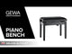 GEWA Deluxe Autolift piano bench - Black matte