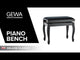 GEWA Deluxe Classic piano bench - Black matte