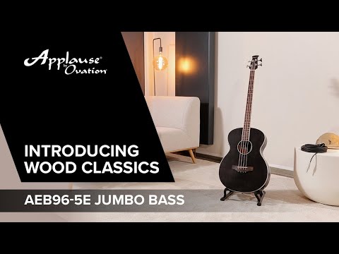 Applause E-Acoustic Bass Wood Classics AEB96-5E Jumbo Bass - matte black (AEB96-5E)