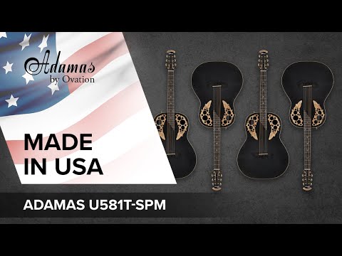 Adamas E-Acoustic Guitars ADAMAS U581T-FM Mid-Depth Non-Cutaway - Black Satin Copper Metal Flake (U581T-FM-G)