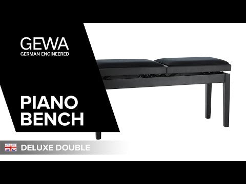 GEWA Piano bench Deluxe Double - White matte