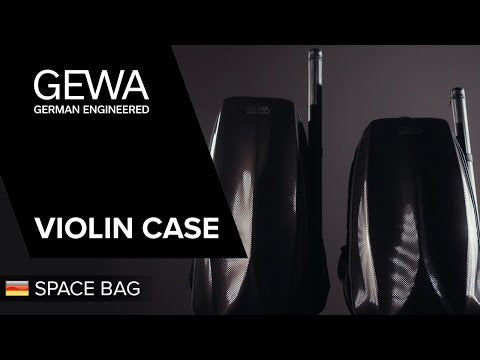 GEWA Backpack for Violins case Space Bag - Titanium 1/2 - 1/4 (33 x 63 (with bow case 66 ) x 19 cm)