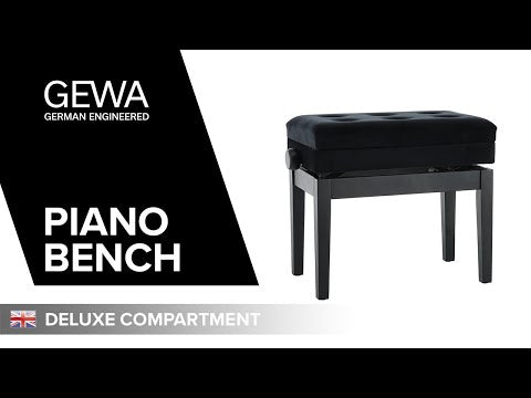 GEWA Piano bench Deluxe Compartment - White matte
