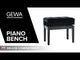 GEWA Piano bench Deluxe Compartment - White matte