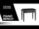 GEWA Piano bench Deluxe - Matt cherry (Beige seat)
