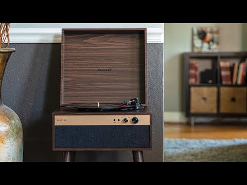 Crosley Jasper retro Turntable, Walnut