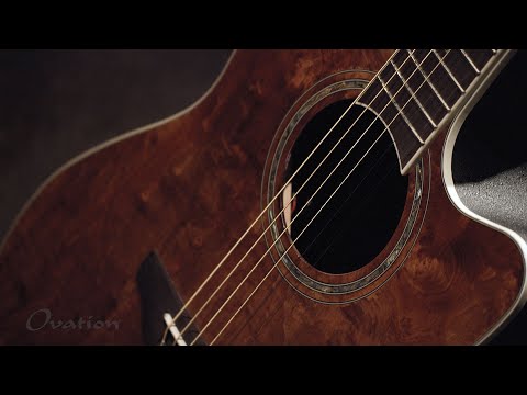 Ovation E-Acoustic Guitars Celebrity Standard Plus Mid Cutaway - Nutmeg Burled Maple (CS24P-NBM-G)