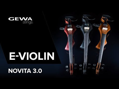 GEWA E-violin Novita 3.0 - Black (with Wittner shoulder rest)