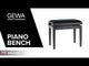 GEWA Piano bench Deluxe - High-gloss ivory (Beige seat)