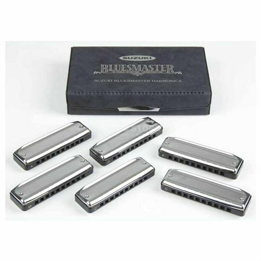 Suzuki Promaster MR-350 Harmonicas bundle with 6 keys - C, G, A, D, F, Bb.