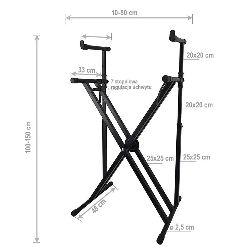 Keyboard stand – Double X-Stand for Keyboards and Digital Piano