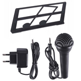 SUPRIMO 6109L Keyboard med Lysende Tangenter, Mikrofon og Nodestativ