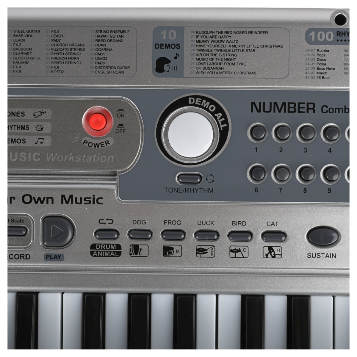 SUPRIMO 824 USB Keyboard med Mikrofon, MP3-afspiller og Nodestativ