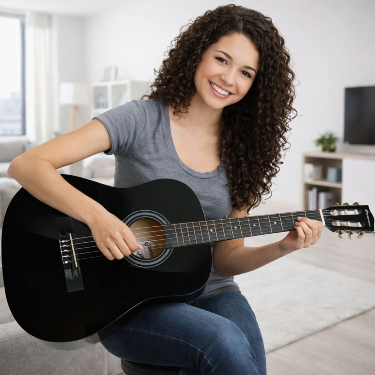 SUPRIMO CGS3 BK 4/4 classical guitar black for learning