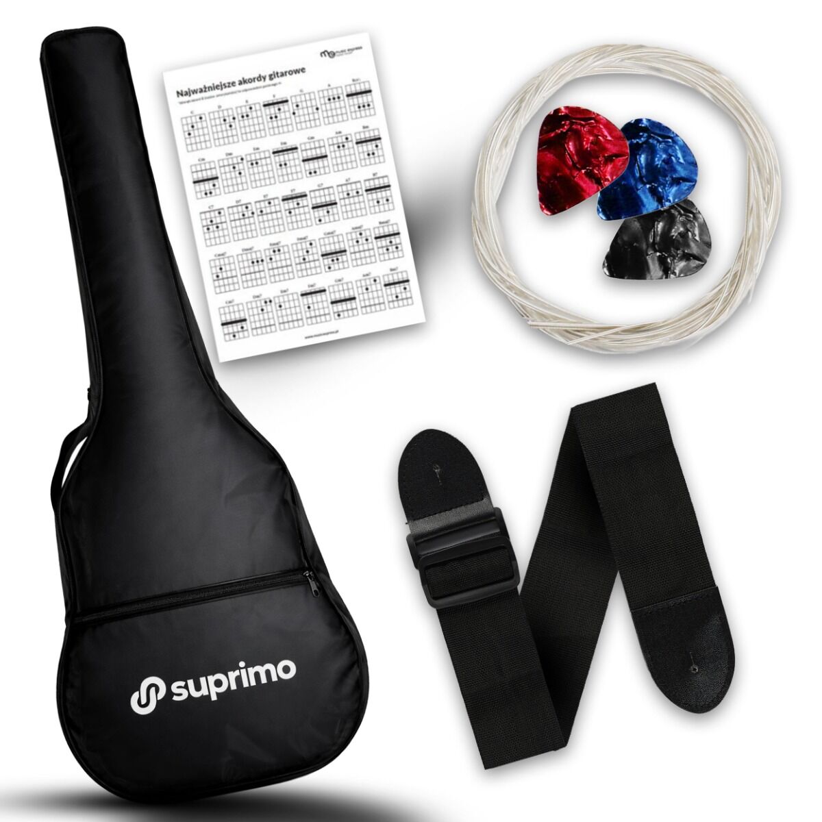 SUPRIMO CGS2 BK 4/4 classical guitar black for learning